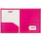 JAM Paper Fashion Color Heavy Duty Plastic 2-Pocket School Folders, 6ct.